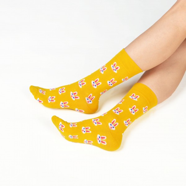 Ponožky – Zajíc, žlutá