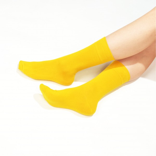 Ponožky – jednobarevná, žlutá