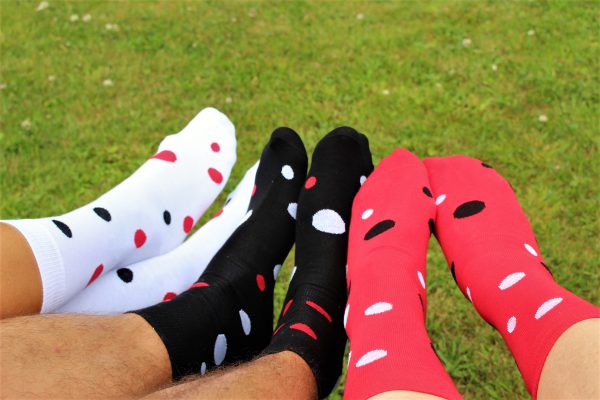 Puntíkové ponožky – červené s puntíky