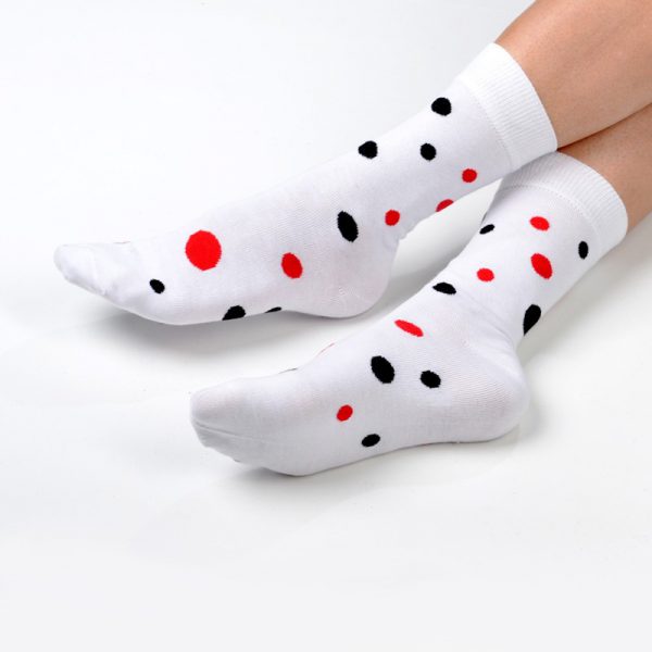 Puntíkové ponožky – bílé s puntíky