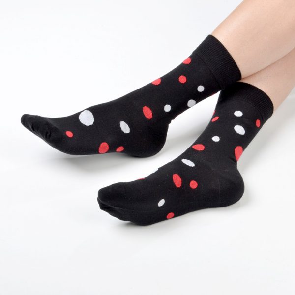 Puntíkové ponožky – černé s puntíky